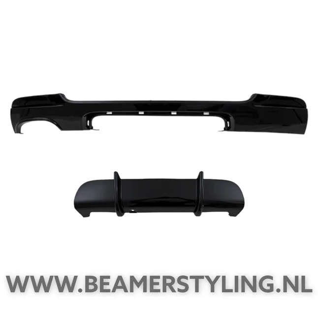 M Performance Look Diffuser Zwart 2 Uitlaten Links BMW E92 / E93
