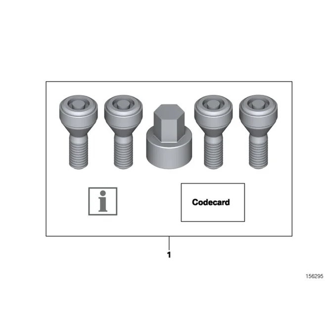 Slotbouten Set - M14x1.25 - Origineel BMW | 36132453961