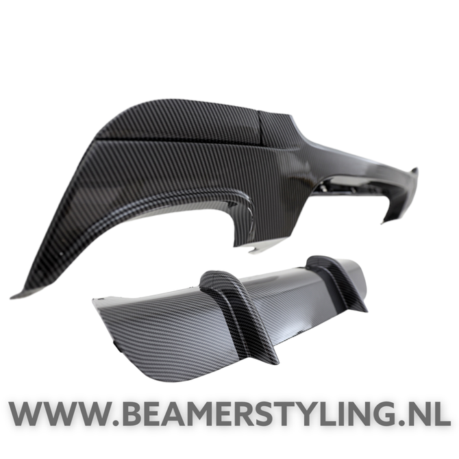 M Performance Look Diffuser Carbon Glans 2 Uitlaten Links BMW E92 / E93