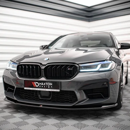 Front Lip V3 - BMW M5 F90 LCI - Maxton Design — Hoogglans Zwart