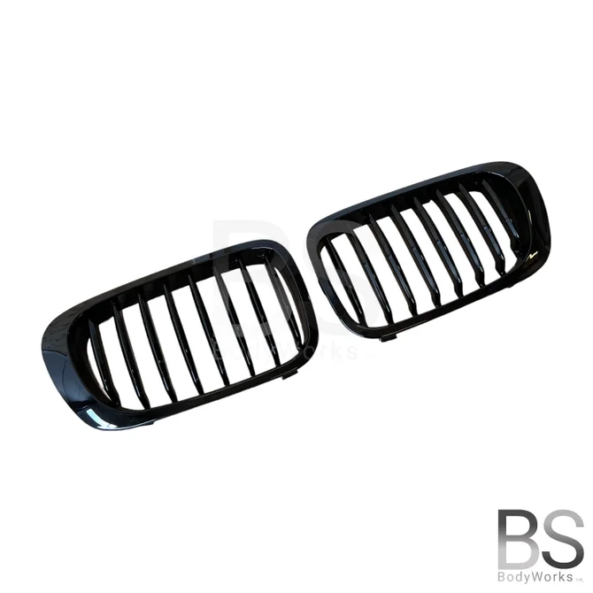 Nieren - BMW E46 Coupe / Cabrio - Hoogglans Zwart | 1999 - 2003