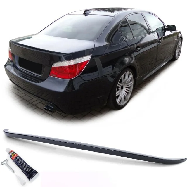 Spoiler - BMW 5 Serie E60 Sedan - Sport Optiek - Hoogglans Zwart