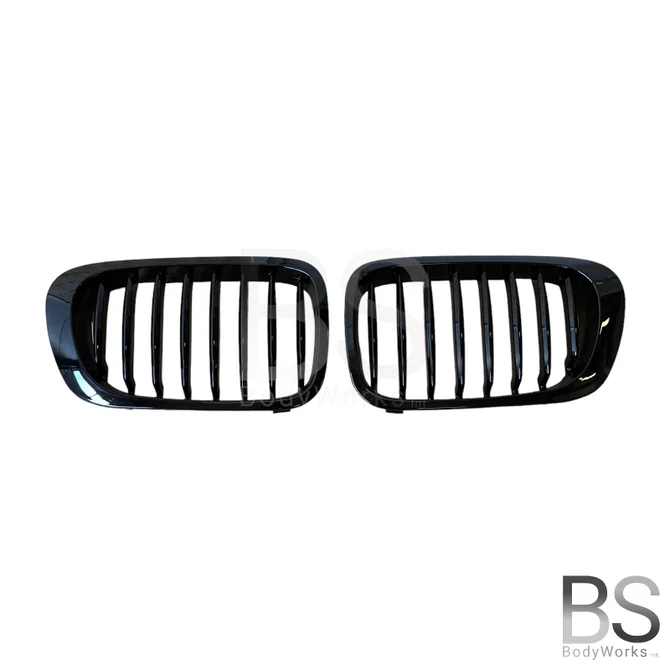 Nieren - BMW E46 Coupe / Cabrio - Hoogglans Zwart | 1999 - 2003