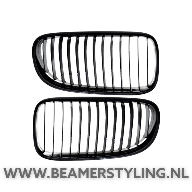 Nieren Set Hoogglans Zwart BMW E92 / E93 2010 - 2013