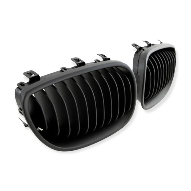 Nieren / Grill Delen Zwart BMW 5 Serie E60 / E61 — Mat Zwart