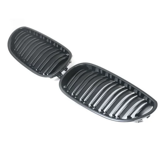 Nieren Dubbele Spijlen Zwart BMW 5 Serie E60 / E61 — Mat Zwart