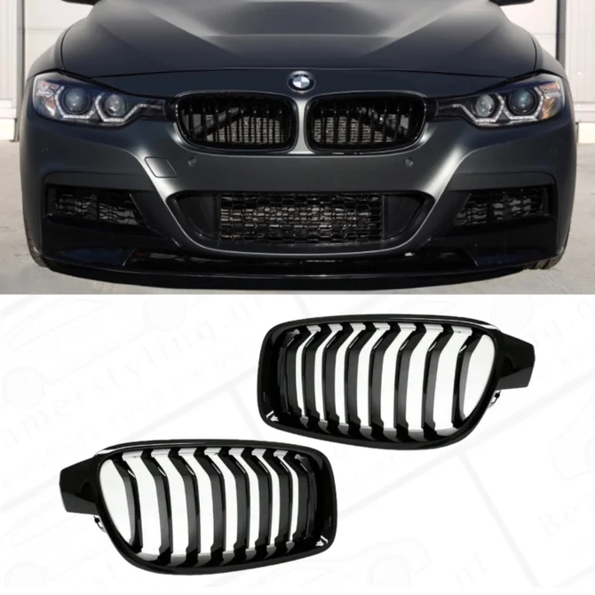 Nieren - BMW 3 Serie F30 / F31 - Glanzend Zwart