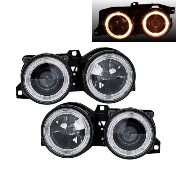 Koplampen - BMW 3 Serie E30 - Halogeen Angel Eyes | 1982-1994