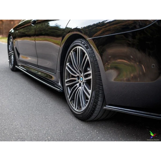 Side Skirt Extensions - BMW G30 / G31 - Maxton Design - Voor M Pakket — Hoogglans Zwart