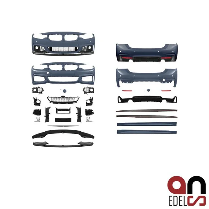 M Pakket Performance Look BMW 4 Serie F36 — Diffuser Voor 2 Uitlaten Links