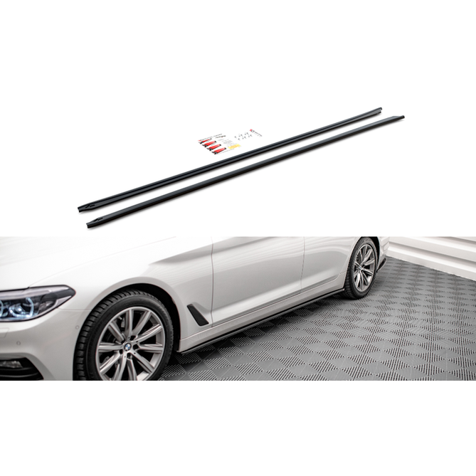 Side Skirt Extensions - BMW G30 / G31 - Maxton Design — Hoogglans Zwart