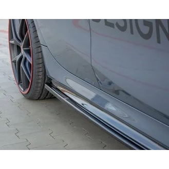 Side Skirt Extensions V1 - BMW F40 - Hoogglans Zwart - Maxton Design