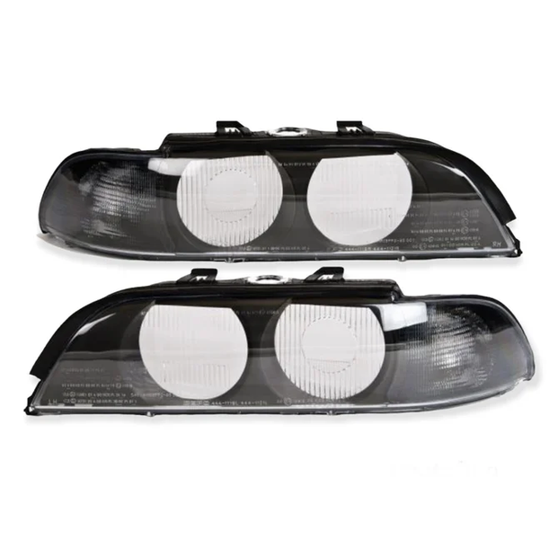 Koplamp Glazen Set Smoke / Zwart BMW 5 Serie E39 1995-2000