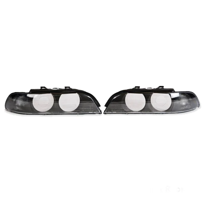 Koplamp Glazen Set Smoke / Zwart BMW 5 Serie E39 1995-2000