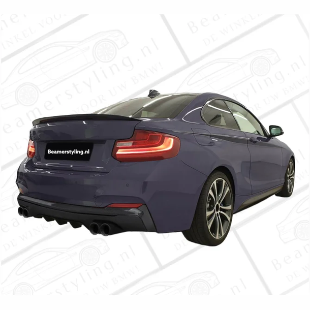 Performance Diffuser Carbon Look BMW F22 / F23 4 Uitlaten