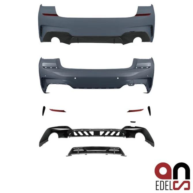 M Sport Pakket Look Achterbumper BMW 3 Serie G20 Sedan — Diffuser 330I Competition Look