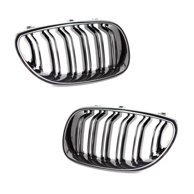 Nieren / Grill Delen Glanzend Zwart Dubbel Spijls BMW 5 Serie E60 / E61