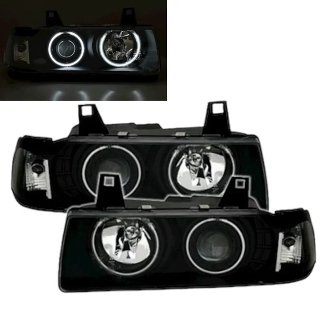 Koplampen - BMW E36 Sedan / Touring / Compact - Ccfl 2D Angel Eyes | 1990-1999