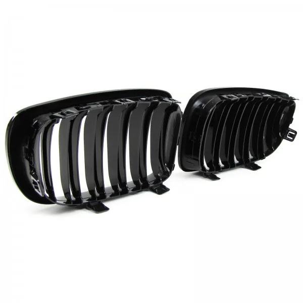 Nieren - BMW E81 / E82 / E88 / E87 LCI - M Look - Hoogglans Zwart | 07-12