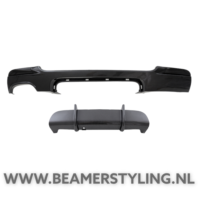 M Performance Look Diffuser Carbon Glans 2 Uitlaten Links BMW E92 / E93