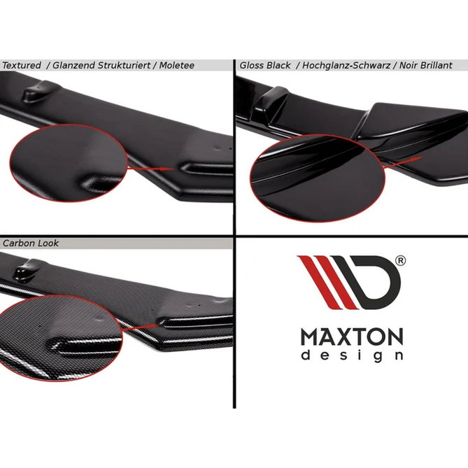Front Lip V3 - BMW M5 F90 LCI - Maxton Design — Hoogglans Zwart