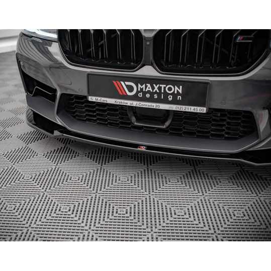 Front Lip V2 - BMW M5 F90 LCI - Maxton Design — Hoogglans Zwart
