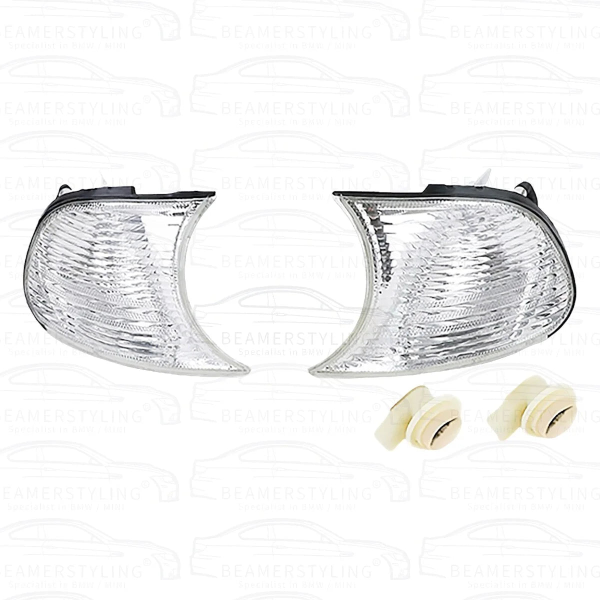 Knipperlichten set - BMW E46 Coupé / Cabrio - Wit - Kristal Design | 1999 - 2001 - Beamerstyling.nl