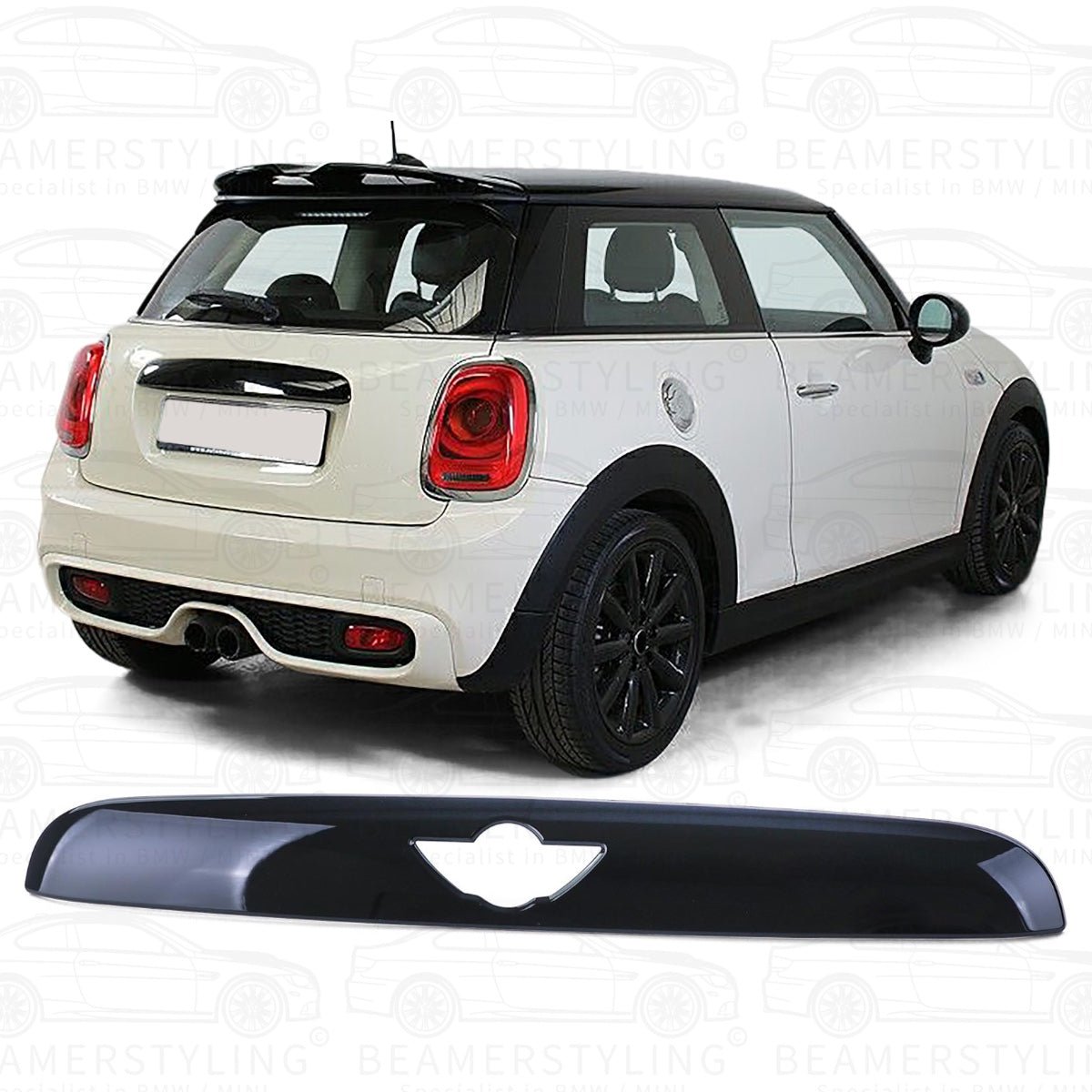 Kofferklep Greep Cover - Mini F55 / F56 / F57 - Hoogglans Zwart | 13-17 - Beamerstyling.nl