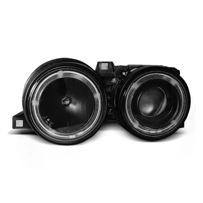 Koplampen - BMW 3 Serie E30 - Zwart - LED Angel Eyes | 1982-1994 - Beamerstyling.nl