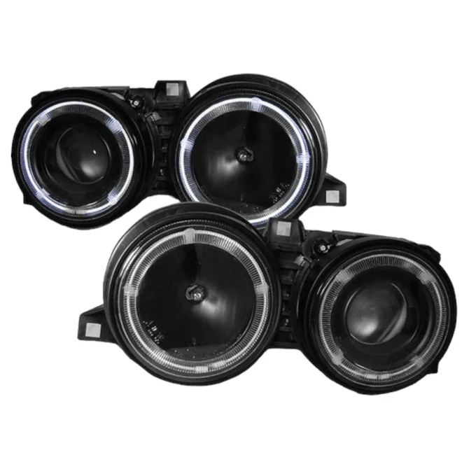 Koplampen - BMW 3 Serie E30 - Zwart - LED Angel Eyes | 1982-1994 - Beamerstyling.nl