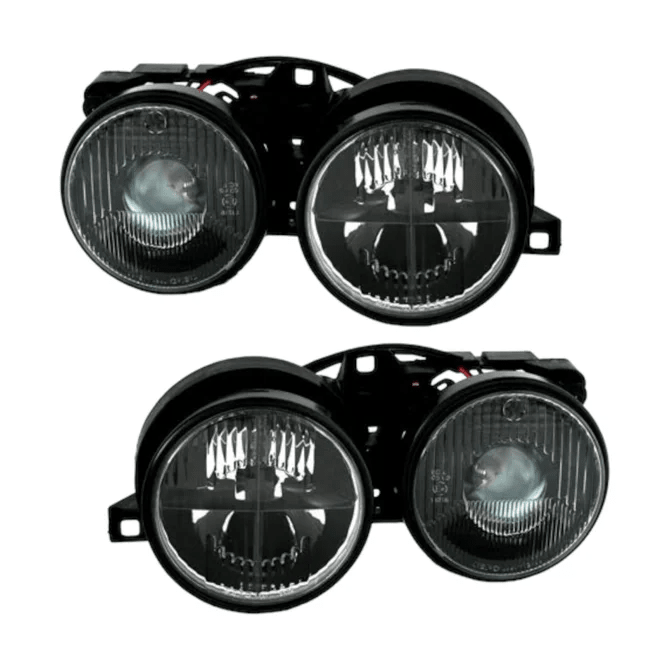 Koplampen - BMW 3 Serie E30 - Zwart - Met Kruis | 1982-1994 - Beamerstyling.nl
