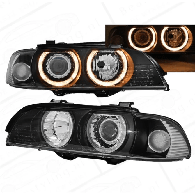 Koplampen H7 - BMW 5 Serie E39 - Halogeen Angel Eyes | 1995 - 2003 - Beamerstyling.nl