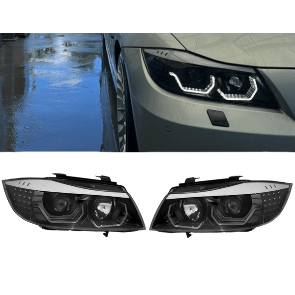 Koplampen H7 - BMW E90 / E91 - 3D LED Angel Eyes | 05-08 - Beamerstyling.nl