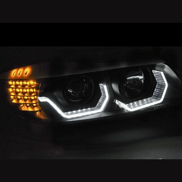 Koplampen H7 - BMW E90 / E91 - 3D LED Angel Eyes | 05-08 - Beamerstyling.nl