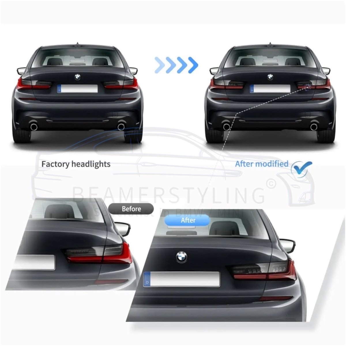 Laser Achterlichten - BMW G20 Sedan - Smoke | 2019 - 2025 - Beamerstyling.nl