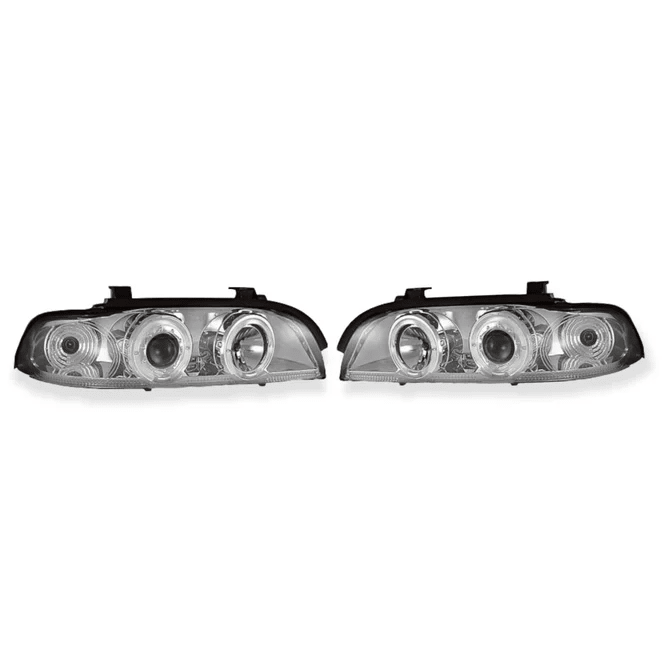 LED Angel Eyes Koplampen Chroom H1 BMW 5 Serie E39 1995-2000 — Manuele Hoogteregeling - Beamerstyling.nl