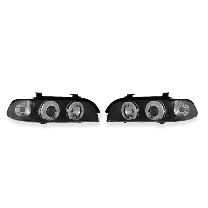 LED Angel Eyes Koplampen Zwart H1 BMW 5 Serie E39 1995-2000 - Beamerstyling.nl
