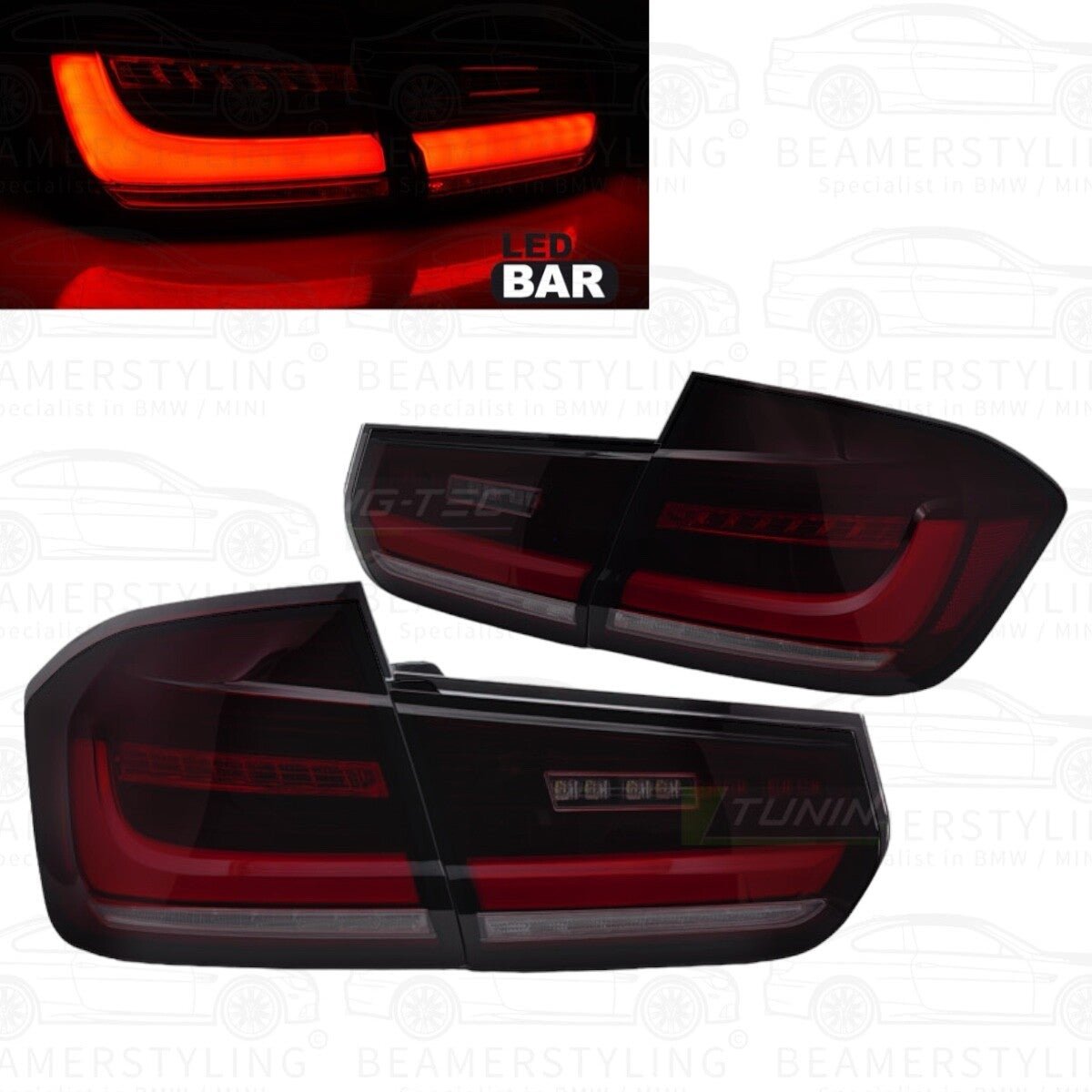 LED Bar Achterlichten - BMW F30 Sedan - Full LED | 12 - 19 - Beamerstyling.nl