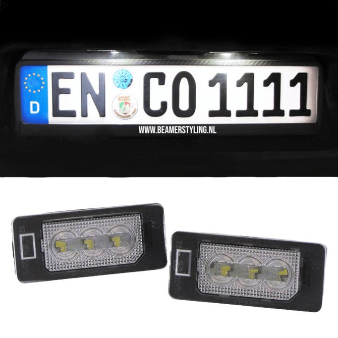 LED Kenteken Verlichting - BMW E90/E91/E92/E93 - High Power 6000K Wit LED - Beamerstyling.nl
