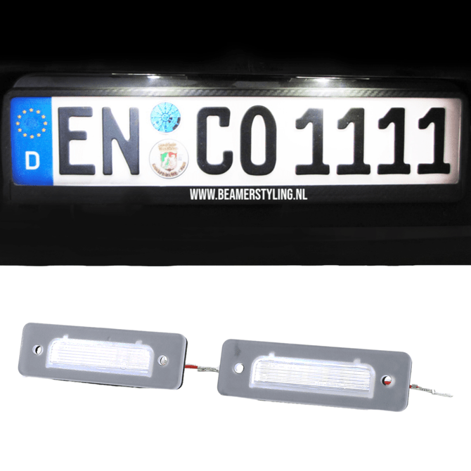 LED Kenteken Verlichting - Voor BMW E30/E12/E28/E24/E23/Z1 - 6000K Wit LED - Beamerstyling.nl