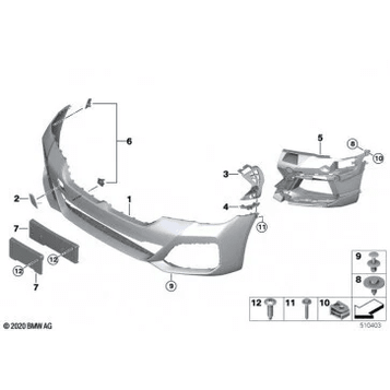M Pakket Voorbumper - BMW G30 / G31 LCI - PDC + Pma | Origineel BMW - Beamerstyling.nl