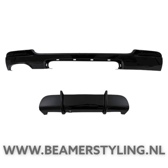 M Performance Look Diffuser Zwart 2 Uitlaten Links BMW E92 / E93 - Beamerstyling.nl