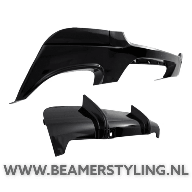 M Performance Look Diffuser Zwart 2 Uitlaten Links BMW E92 / E93 - Beamerstyling.nl
