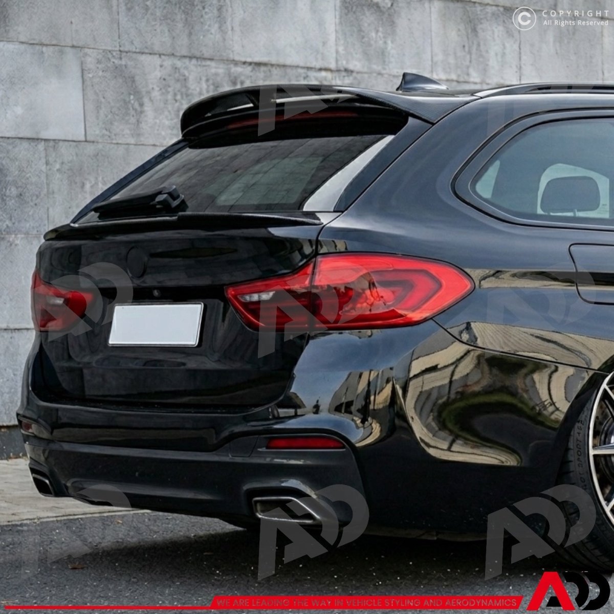 Middenspoiler - BMW 5 Serie G31 Touring - Hoogglans Zwart | 2017-2024 - Beamerstyling.nl