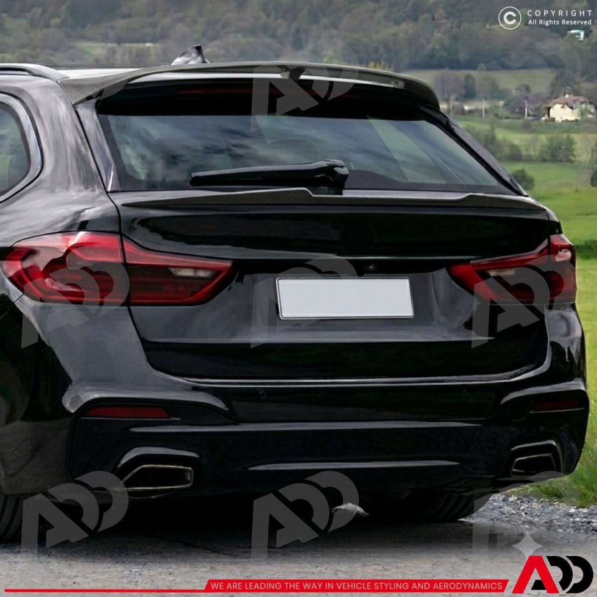 Middenspoiler - BMW 5 Serie G31 Touring - Hoogglans Zwart | 2017-2024 - Beamerstyling.nl