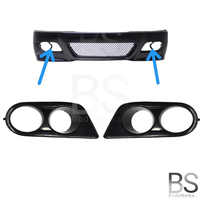 Mistlamp Covers - BMW E46 - Glanzend Zwart | 98 - 07 - Beamerstyling.nl