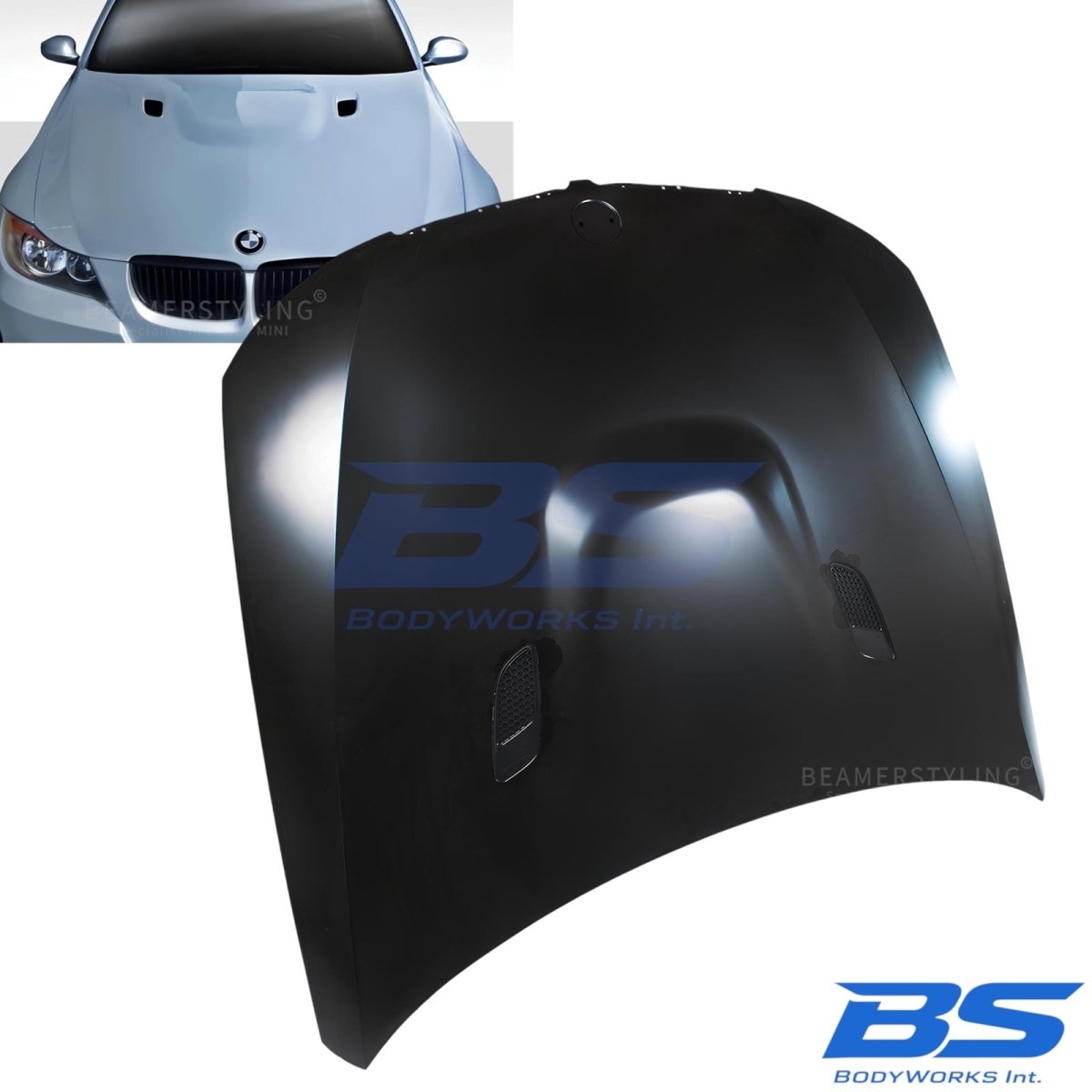 Motorkap - BMW E90 / E91 - M3 look - Staal | 2005-2008 - Beamerstyling.nl
