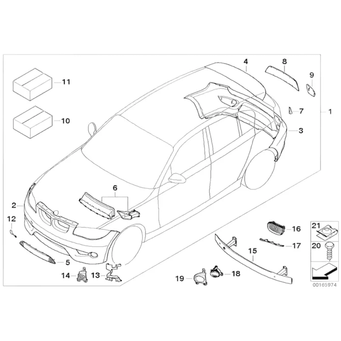 Nieren - BMW 1 Serie E81 / E87 - Chroom - 51137128613 - 4 | Origineel BMW - Beamerstyling.nl
