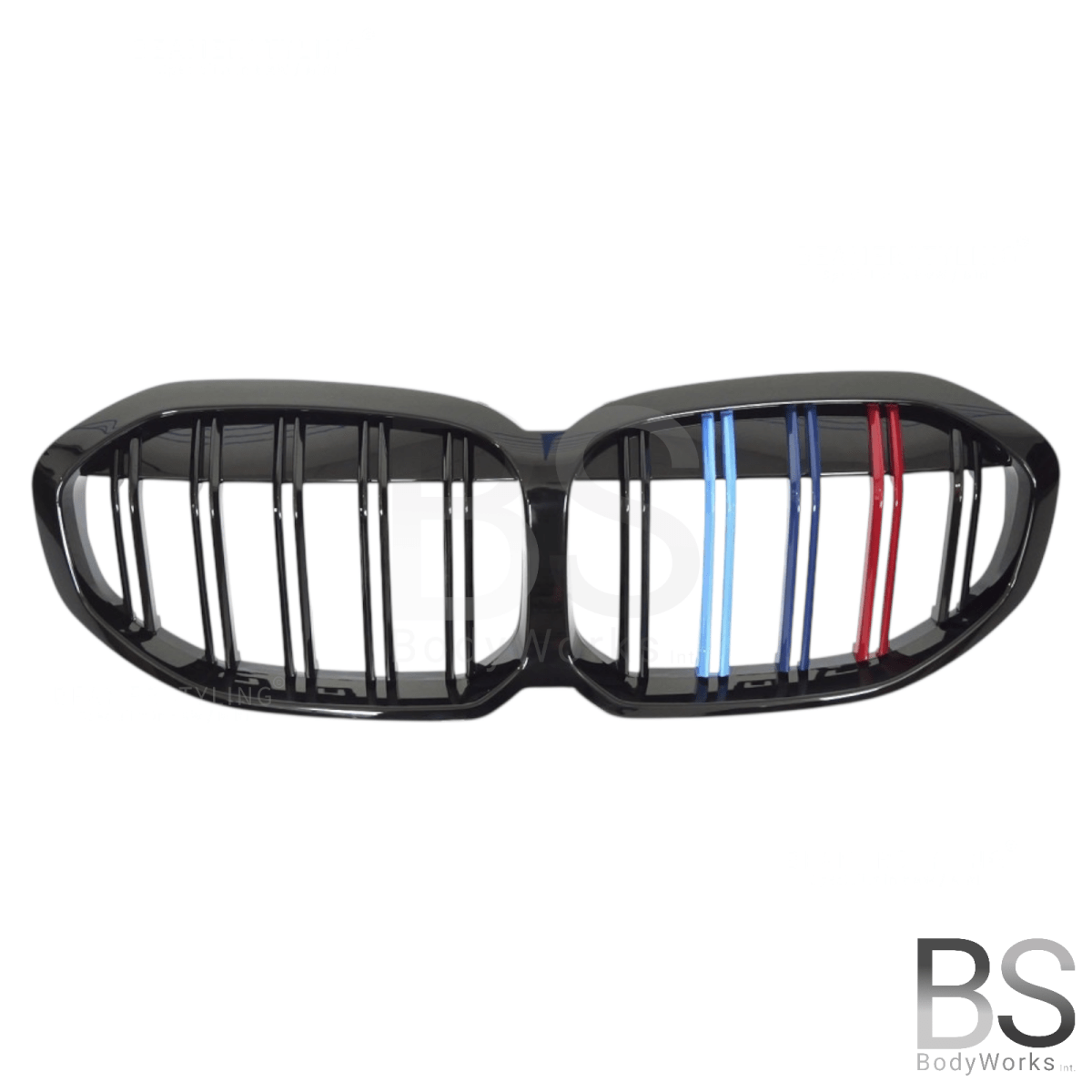 Nieren - BMW 1 Serie F40 - M Look - M Kleuren - Hoogglans Zwart | 2019 - 2024 - Beamerstyling.nl