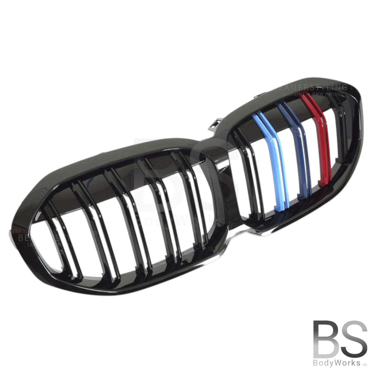 Nieren - BMW 1 Serie F40 - M Look - M Kleuren - Hoogglans Zwart | 2019 - 2024 - Beamerstyling.nl